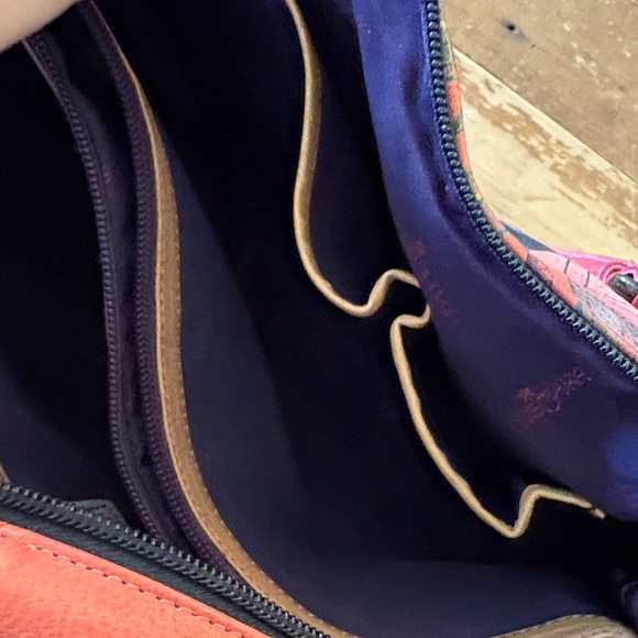 Anuschka Hand-Painted Multicolor Crossbody Bag